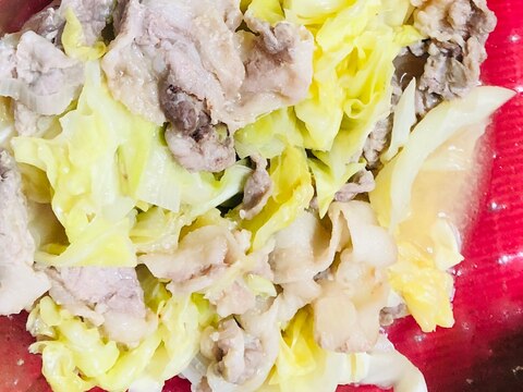 レンジだけで簡単おかず★春キャベツと豚肉の味噌炒め